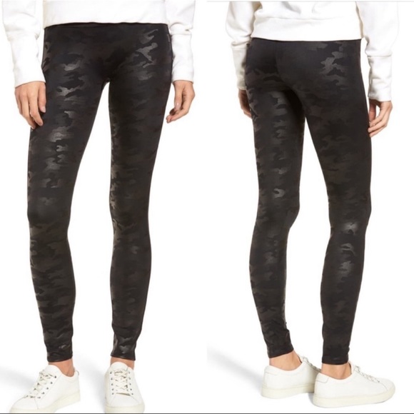 Spanx Faux Leather Camo Leggings - Picture 1 of 7